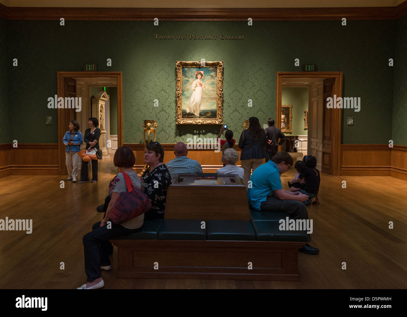 The interior of the beautiful Huntington Art Gallery at the Huntington