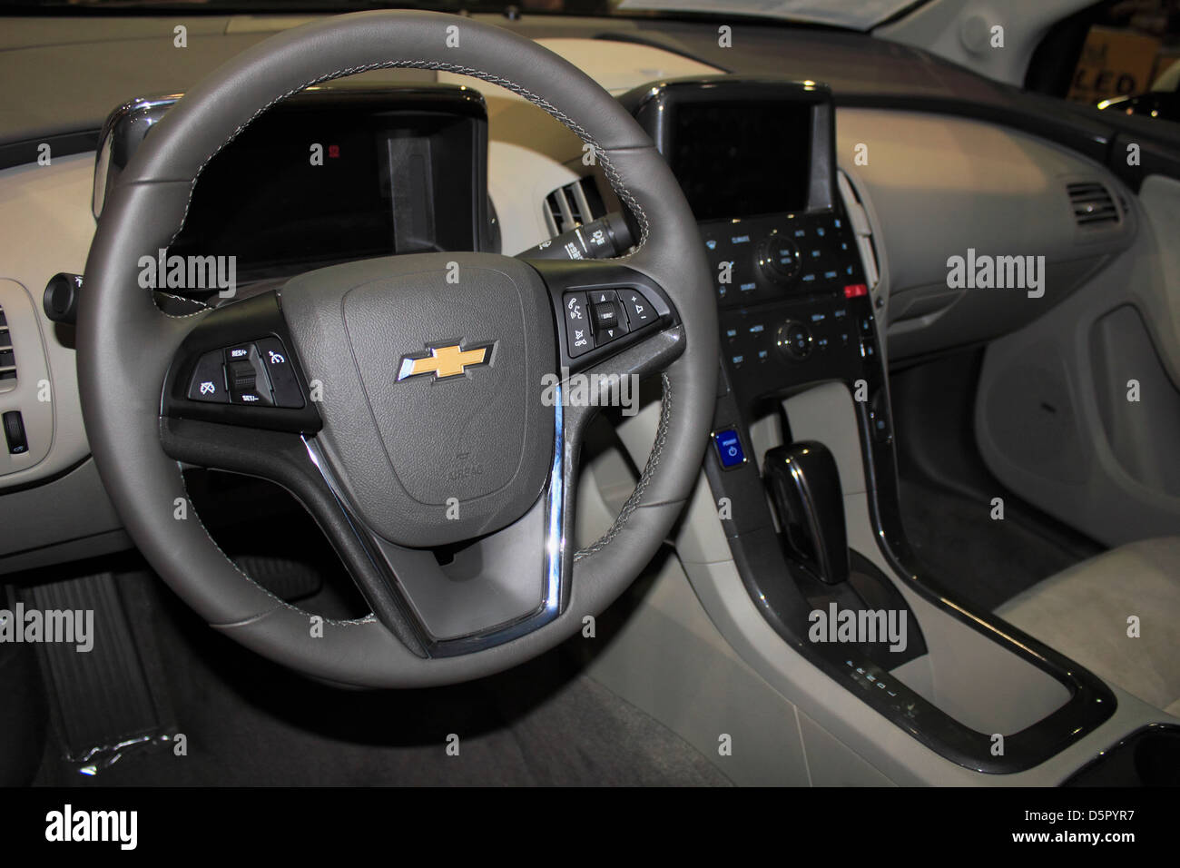 The Interior Dash Steering Wheel In A Gmc Chevy Chevrolet