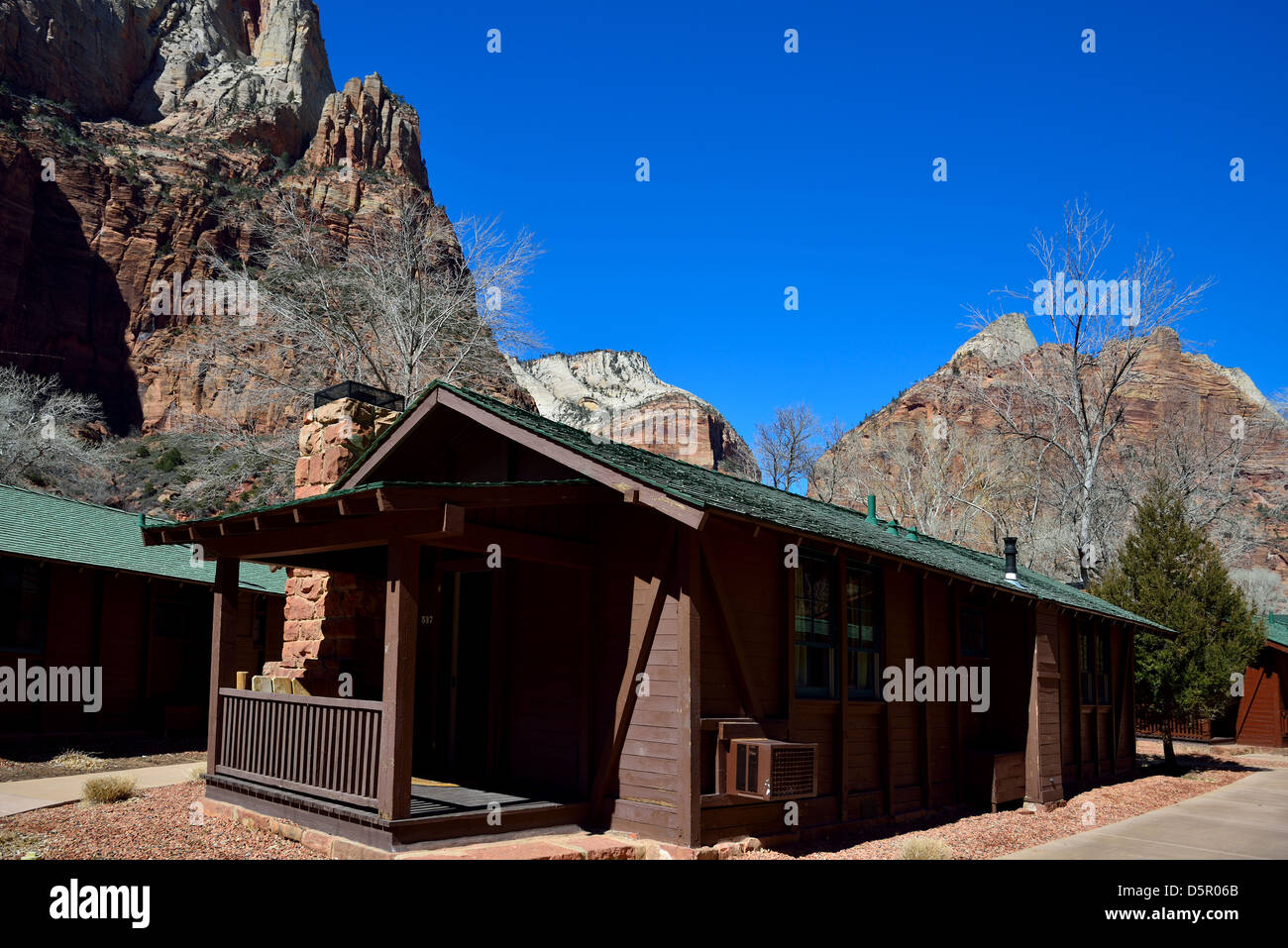 A Small Cabin At The Zion Lodge Zion National Park Utah Usa