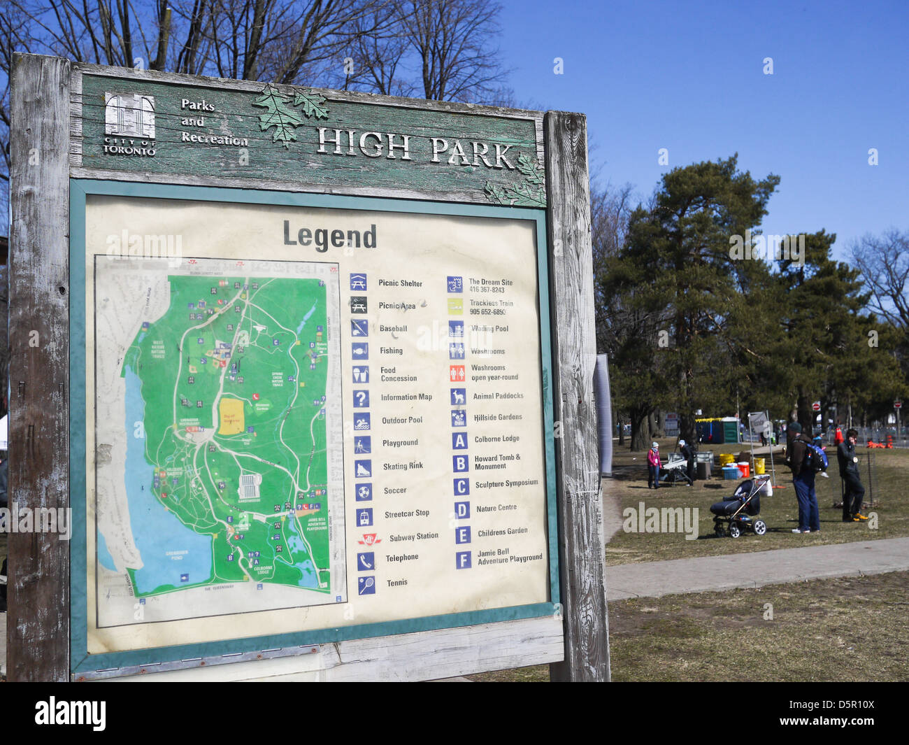 toronto high park map Stock Photo