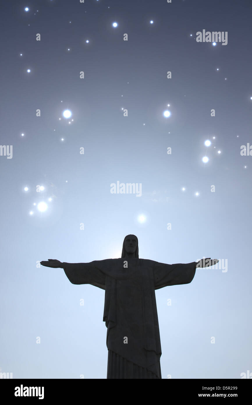 Cristo redentor night hi-res stock photography and images - Alamy