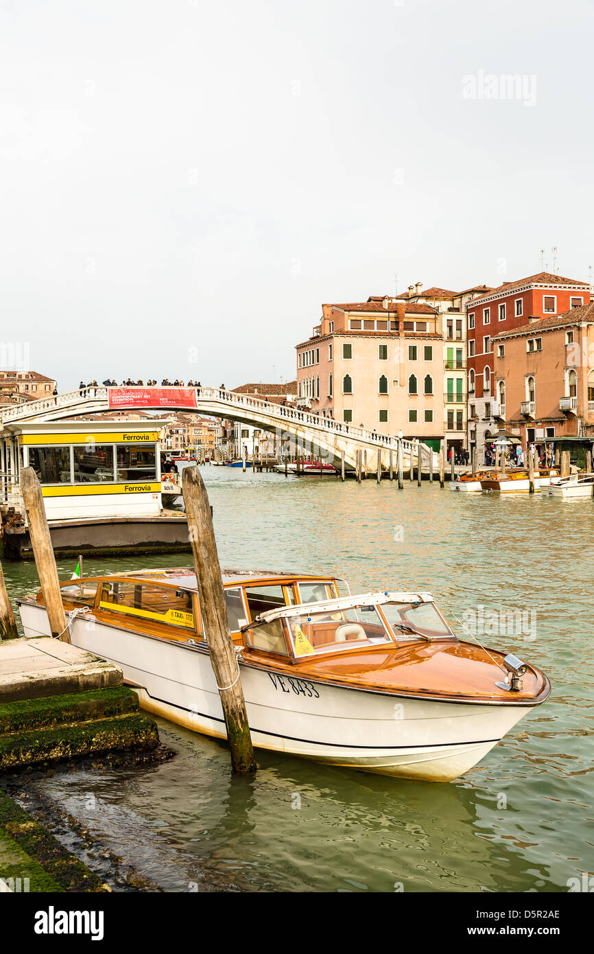 Buildings and Gondola on the Grand Canal in Venice, Italy Stock Photo ...