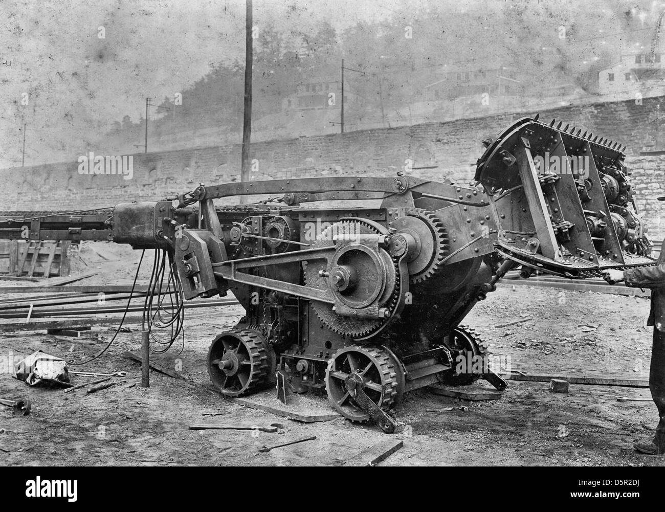 Machine used in Gary West Virginia mine that digs the coal and loads it on the car. With it 3