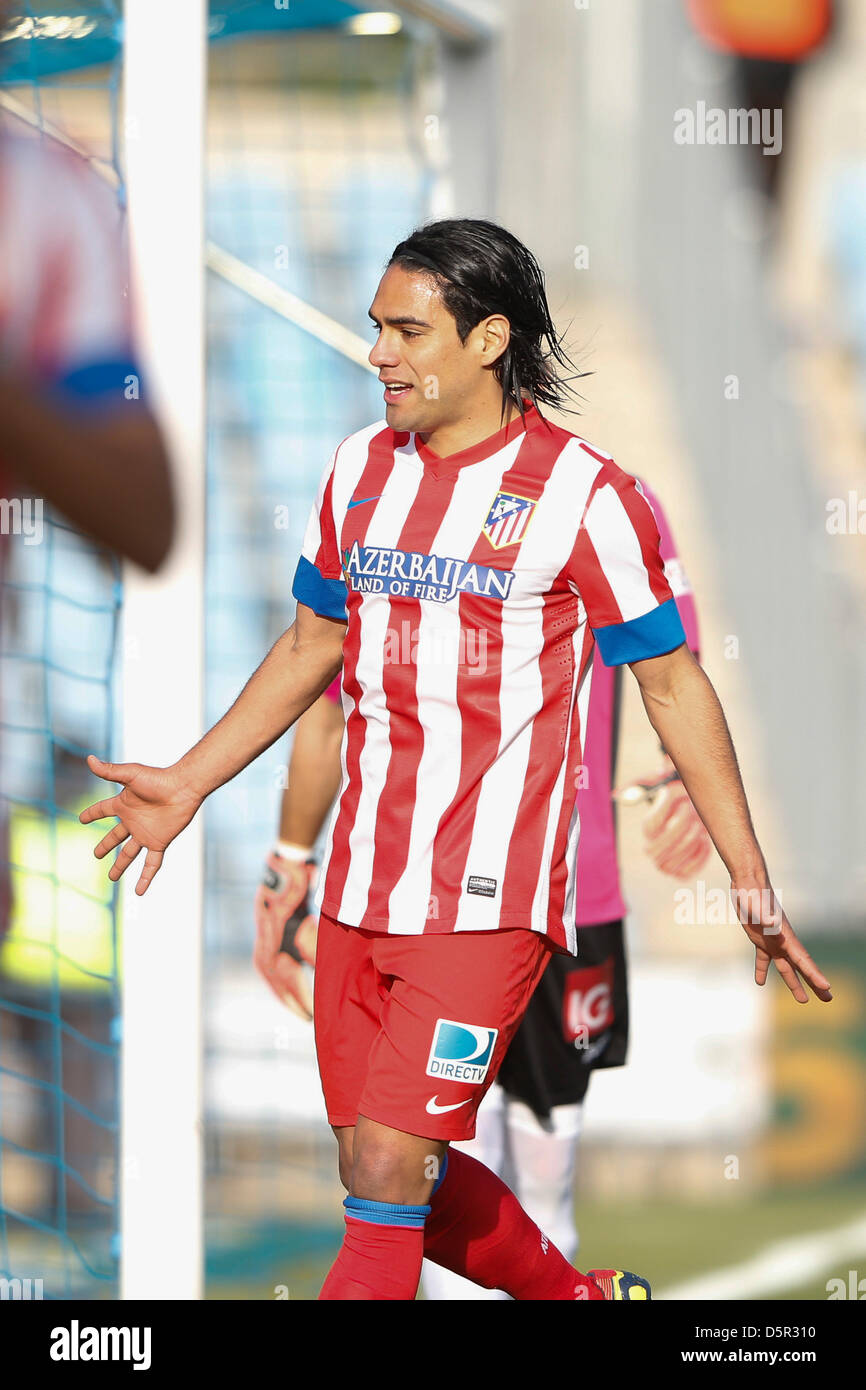 Getafe Madrid Spain 7th April 2013 Getafe C F Versus Atletico De Madrid 0 0 At Alfonso Perez Stadium The Picture Shows Radamel Falcao Garcia Colombian Striker Of At Madrid Credit Action Plus Sports