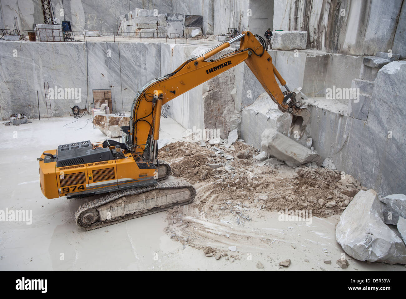 Marble cave, Carrara, Italy Stock Photo Alamy