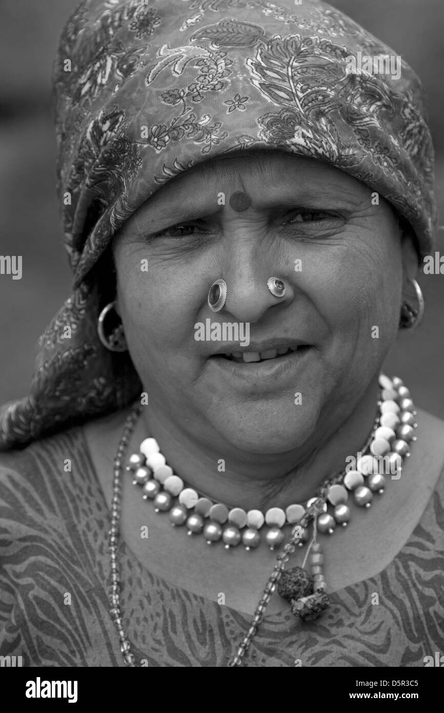 Indian  woman  (Himachal Pradesh) Stock Photo