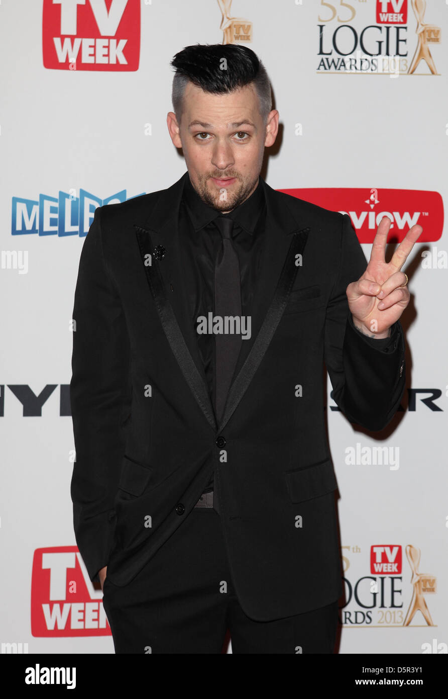 Joel Madden at the 2013 Logie Awards, Melbourne April 7, 2013. Stock Photo