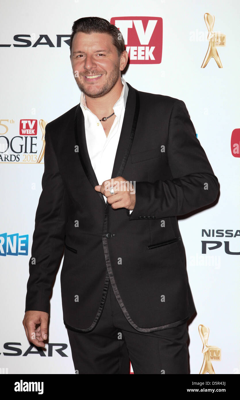 Manu Feildel at the 2013 Logie Awards, Melbourne April 7, 2013. Stock Photo