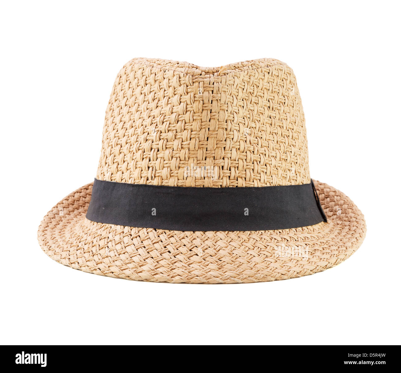 A woven fashion hat isolate on white background Stock Photo