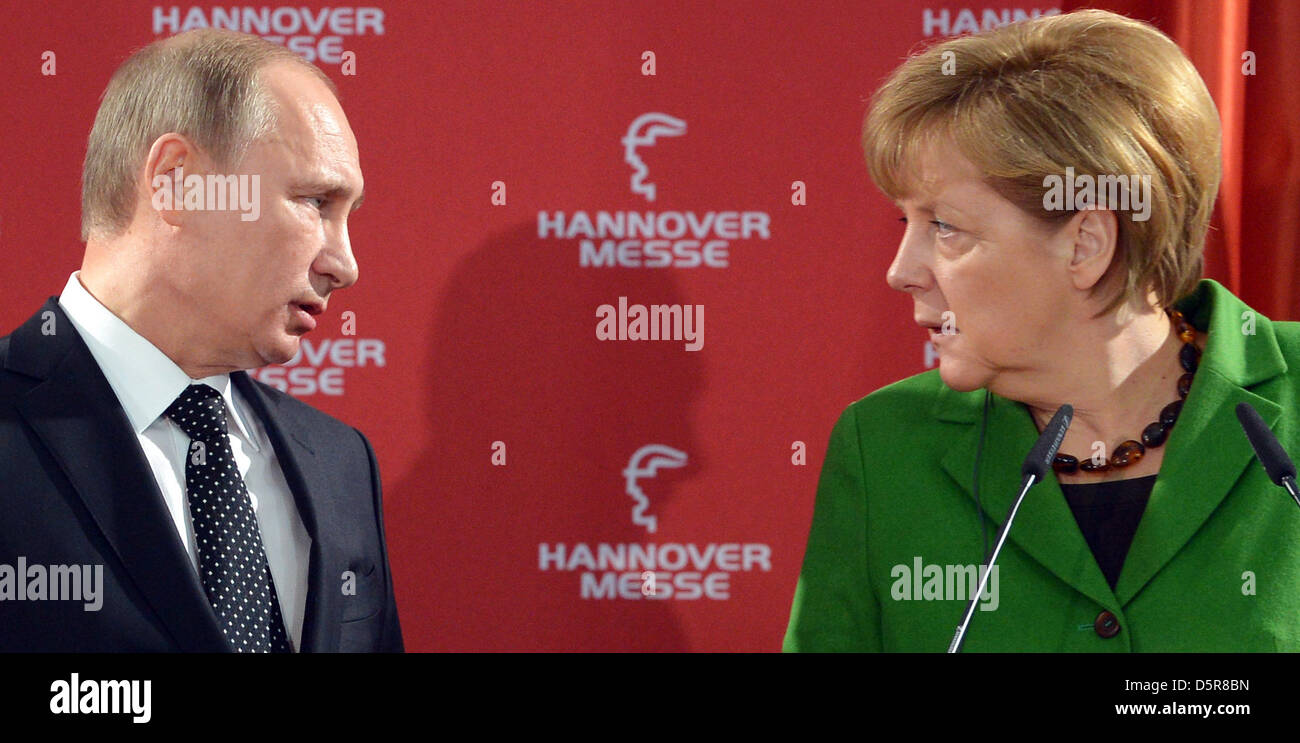 German Chancellor Angela Merkel and Russian President Vladimir Putin