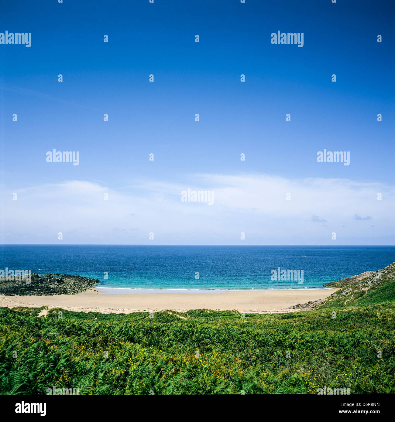 "PleherelPlage" beach and English Channel sea Brittany France Stock Photo Alamy