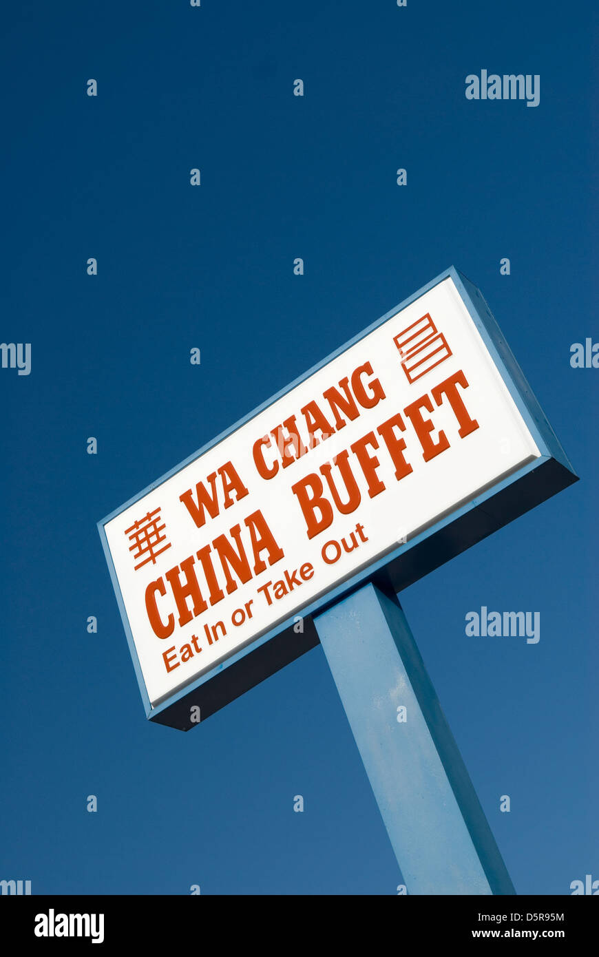 WA Chang China Buffet USA. Stock Photo