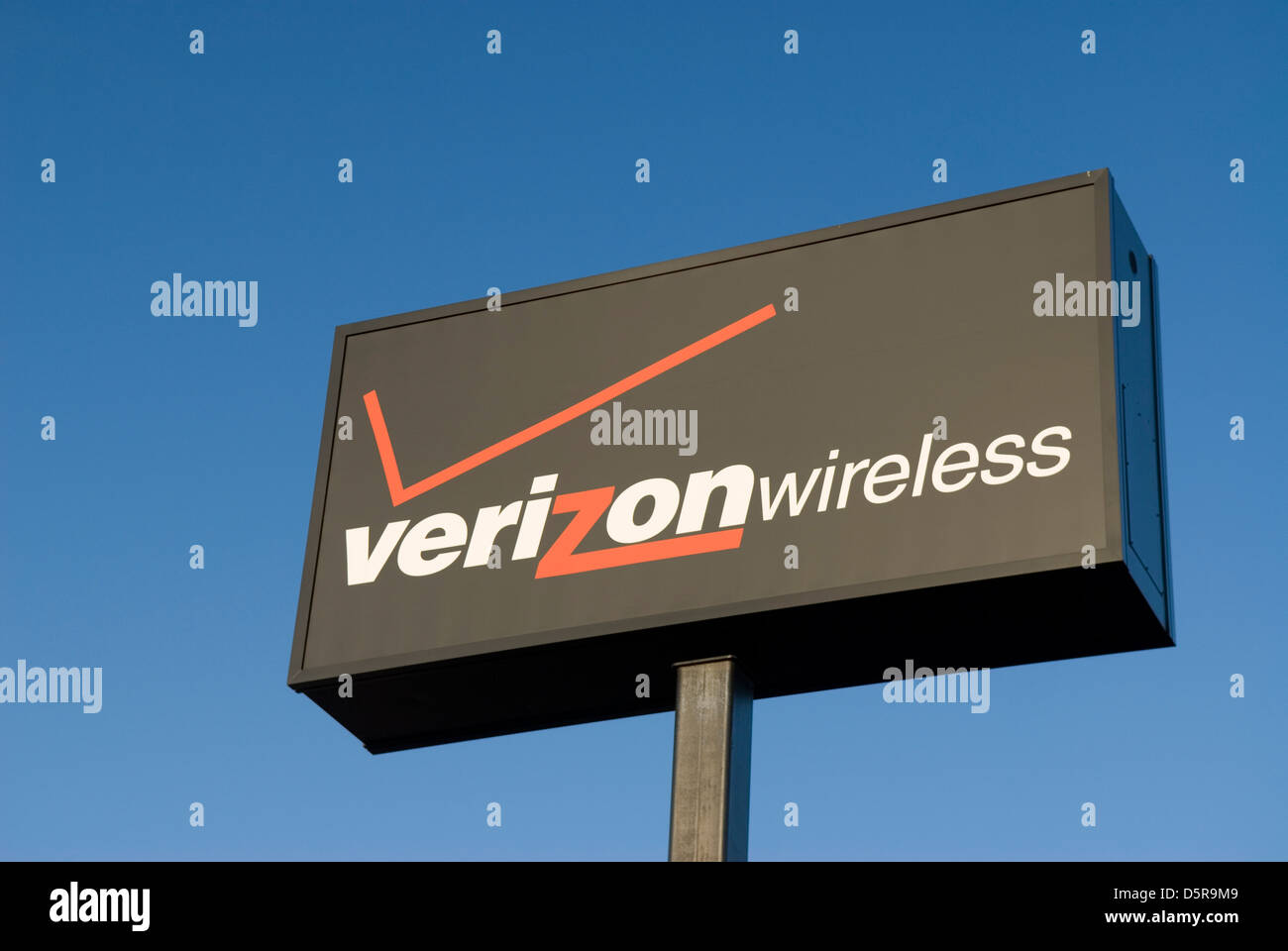 Verizon Wireless sign USA. Stock Photo