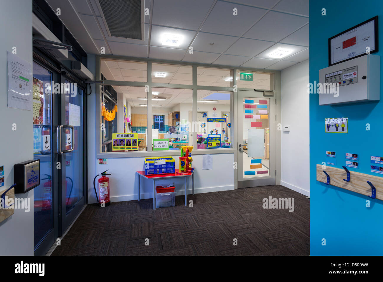 reception entrance hall at Coley Primary School, Reading Stock Photo ...