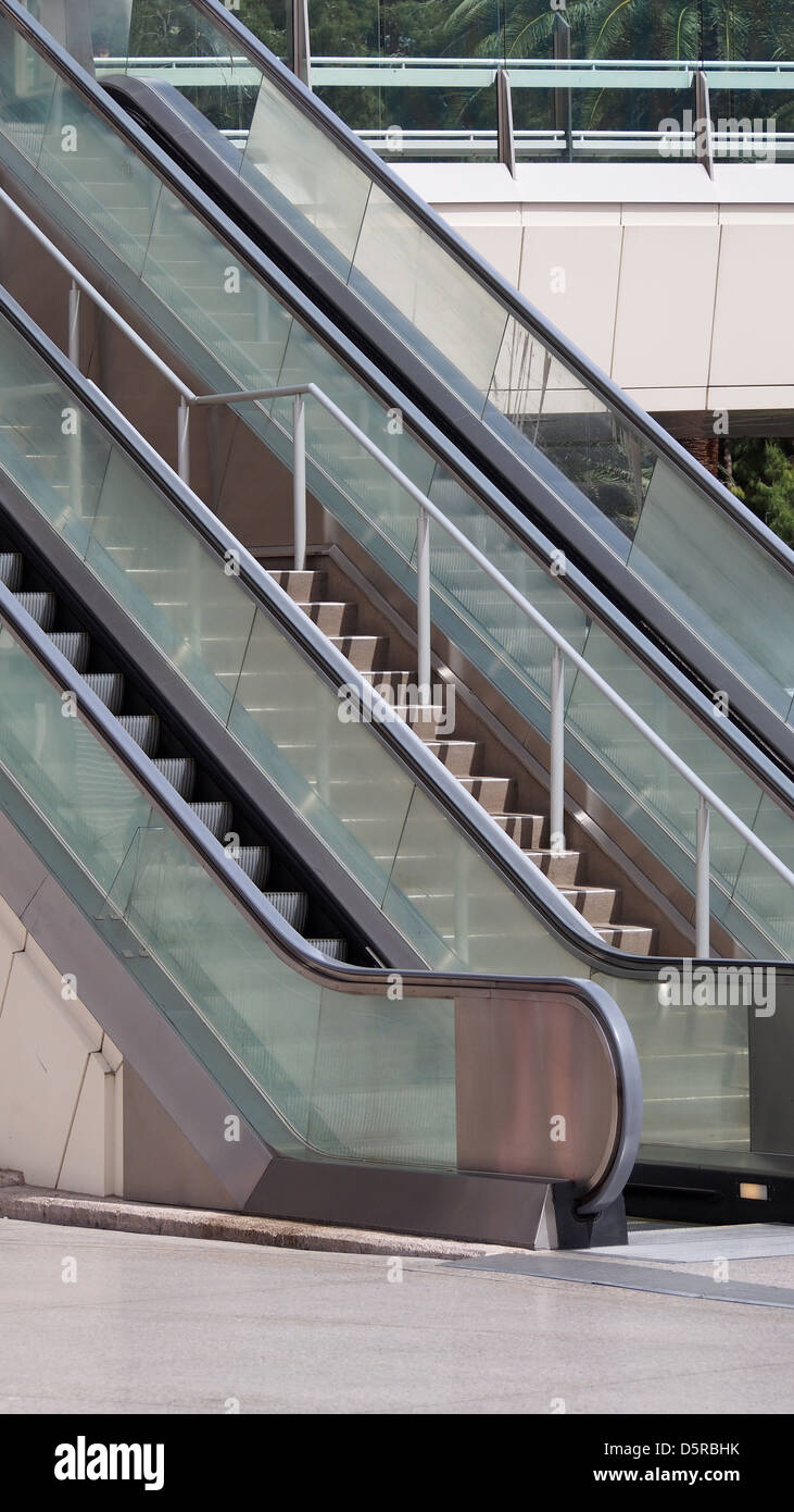 Escalators Stock Photo