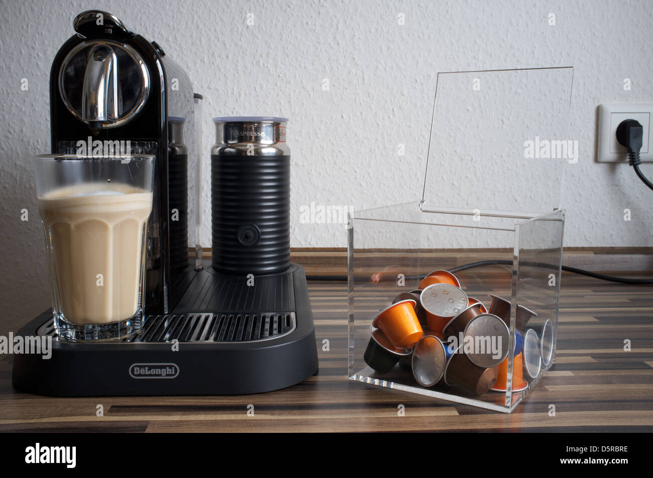 Nespresso DeLonghi coffee machine Stock Photo - Alamy