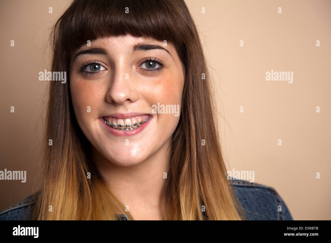 Girl with orthodontic braces hires stock photography and images Alamy