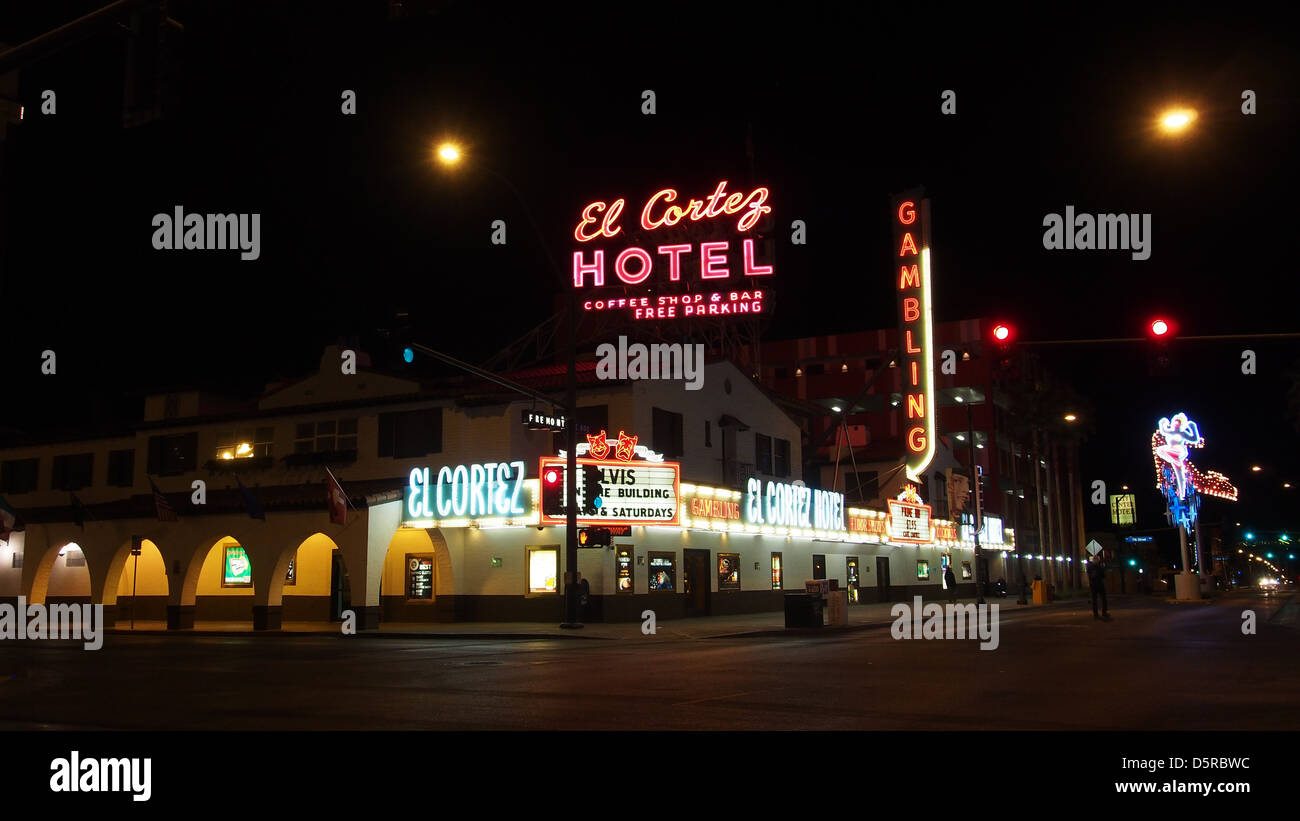 El Cortez Hotel and Casino in the Freemont area of Las Vegas Stock Photo