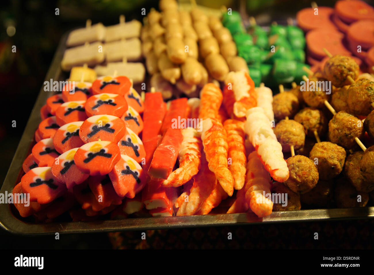 Food On Night Market Stock Photo Alamy