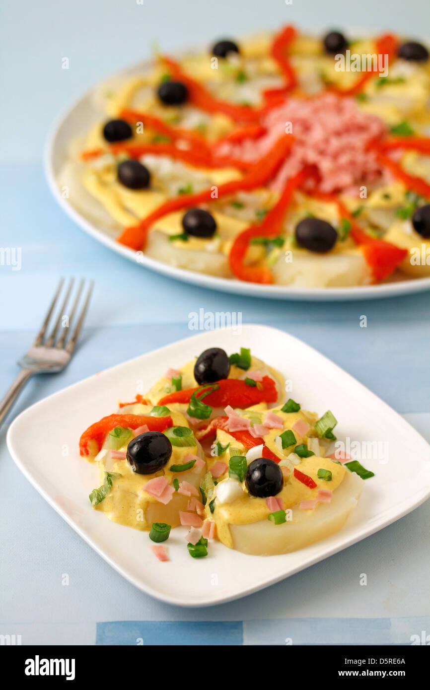 Potato salad. Recipe available Stock Photo - Alamy