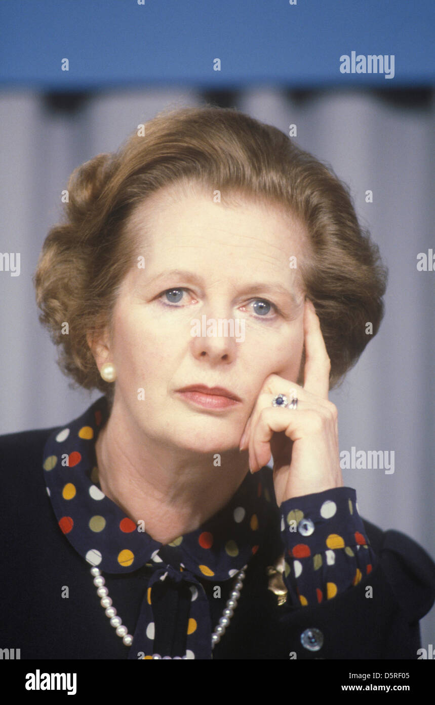 Margaret Thatcher died today 8th April 2013. Mrs Thatcher. Conservative party election campaign 1983. Midlands UK. Credit: Homer Sykes / Alamy Live News Stock Photo