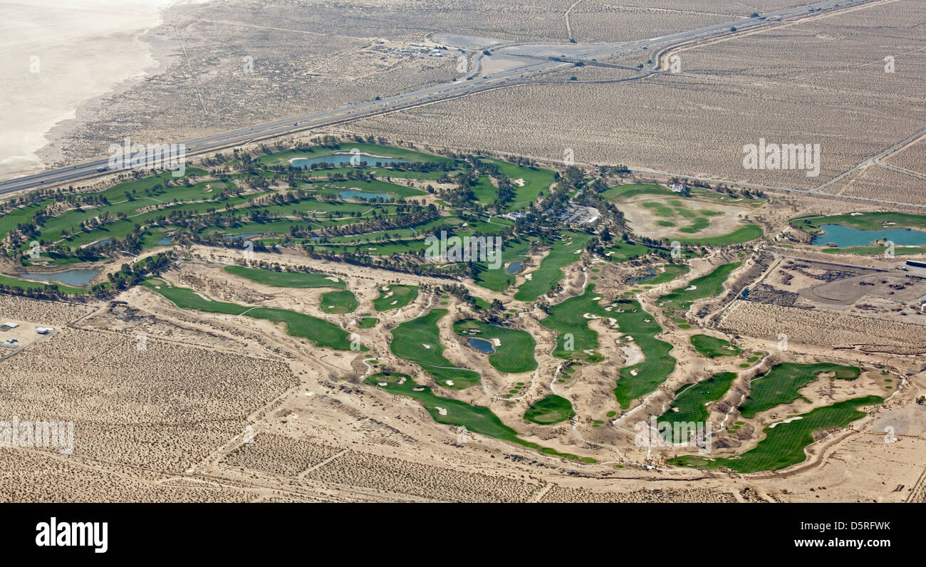 The Primm Valley Golf Club in the Mojave Desert. Stock Photo