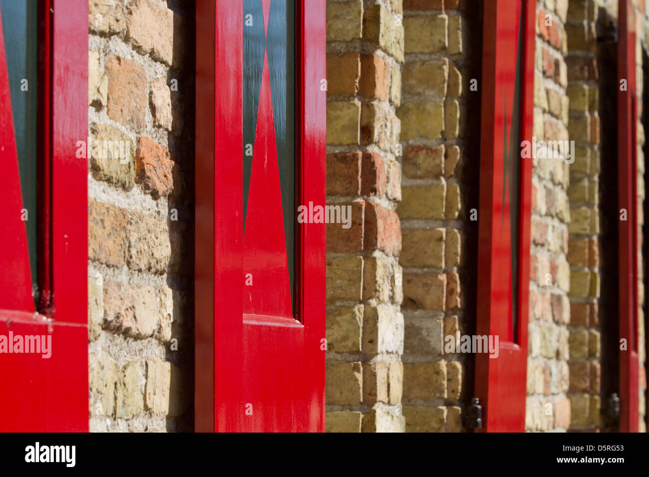 Colourfull European Window Shutters Stock Photo