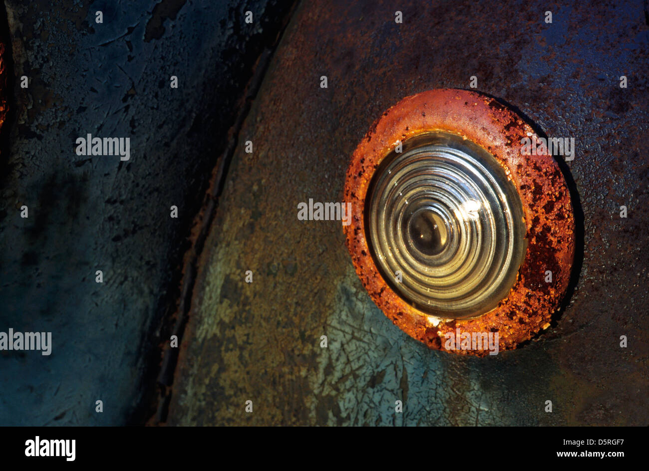 Rusty Light Stock old car directional light rusty detail Stock Photo - Alamy