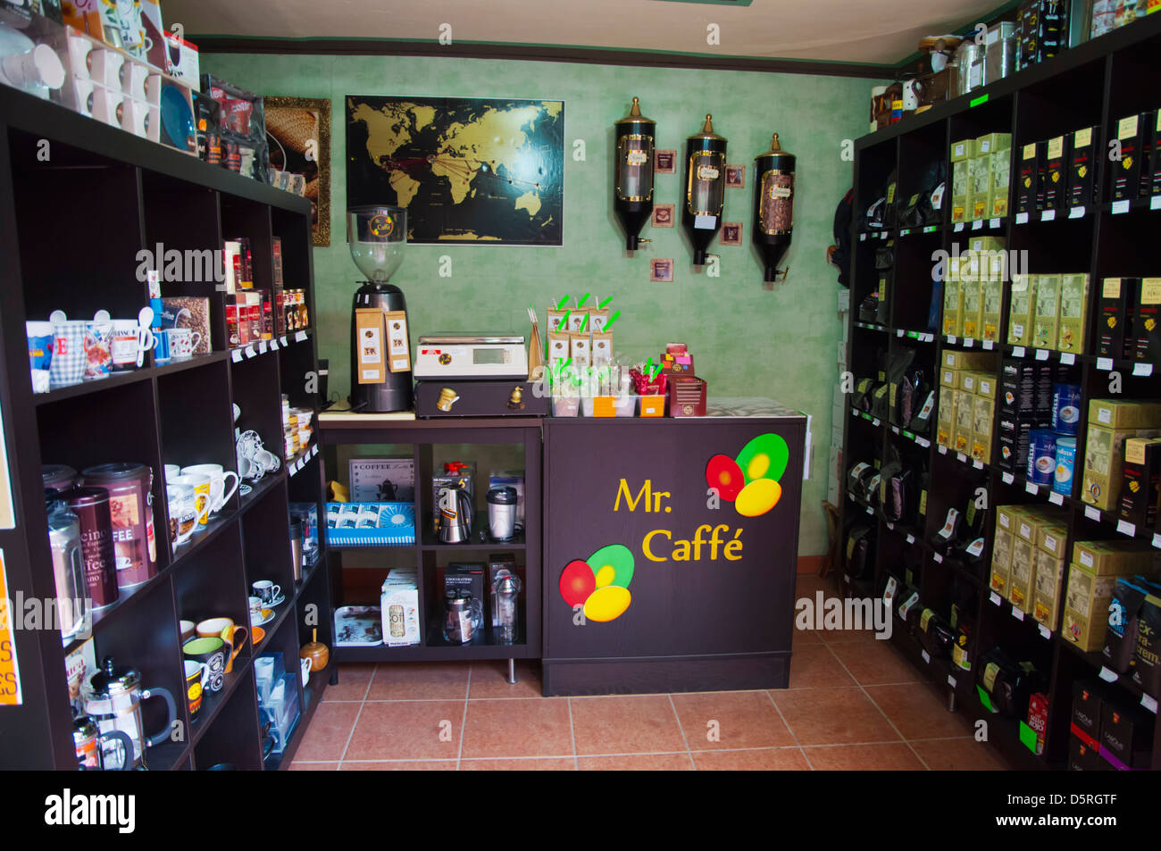 Coffee shop Mercado Nuestra Senora de Africa market place Santa