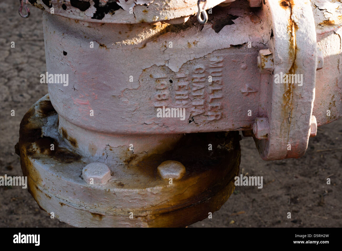 CloseUp of Fire Hydrant Valve at an RV Park in Mission, Texas Stock