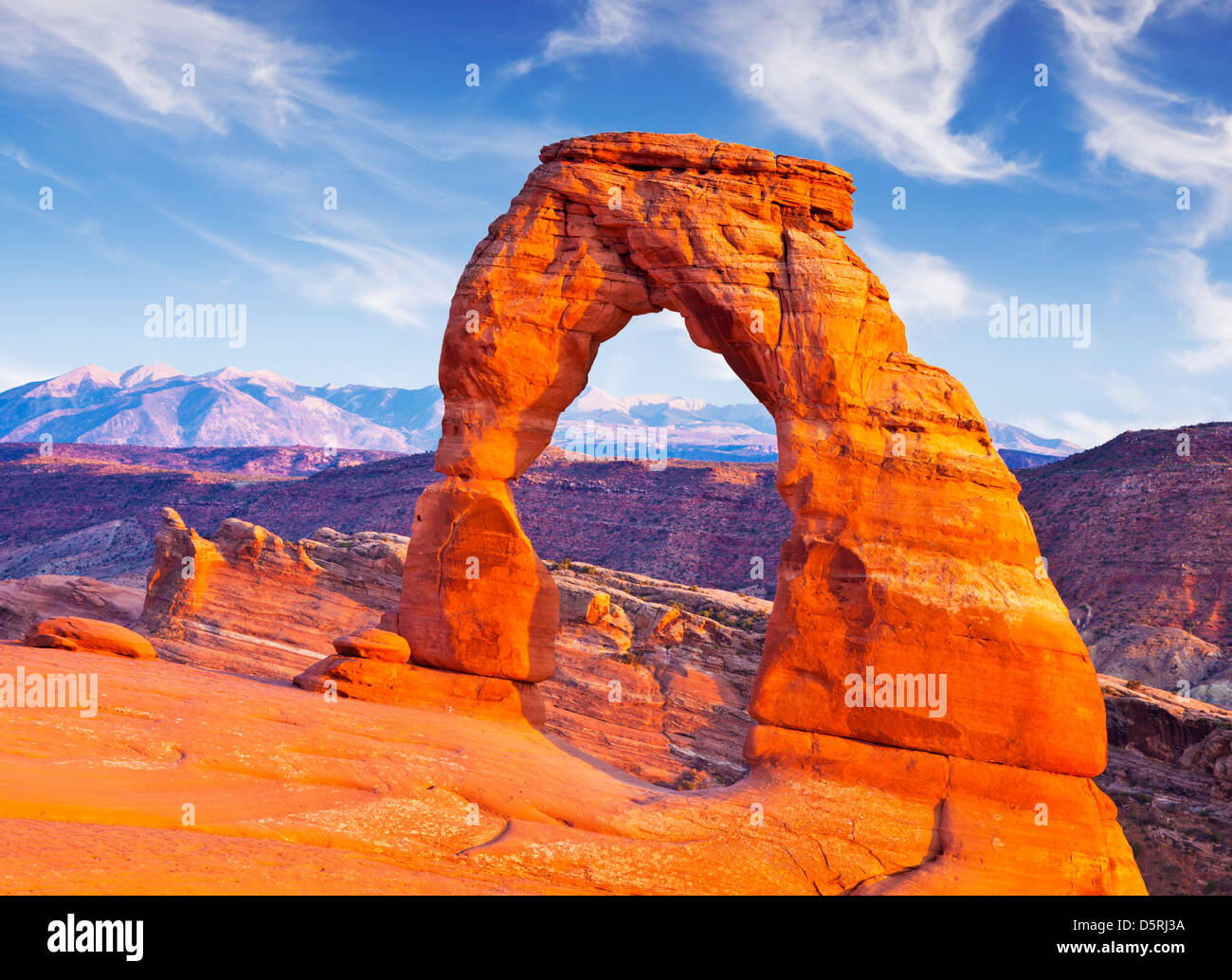 Delicate Arch, Arches National Park near Moab Utah USA United States of America Stock Photo