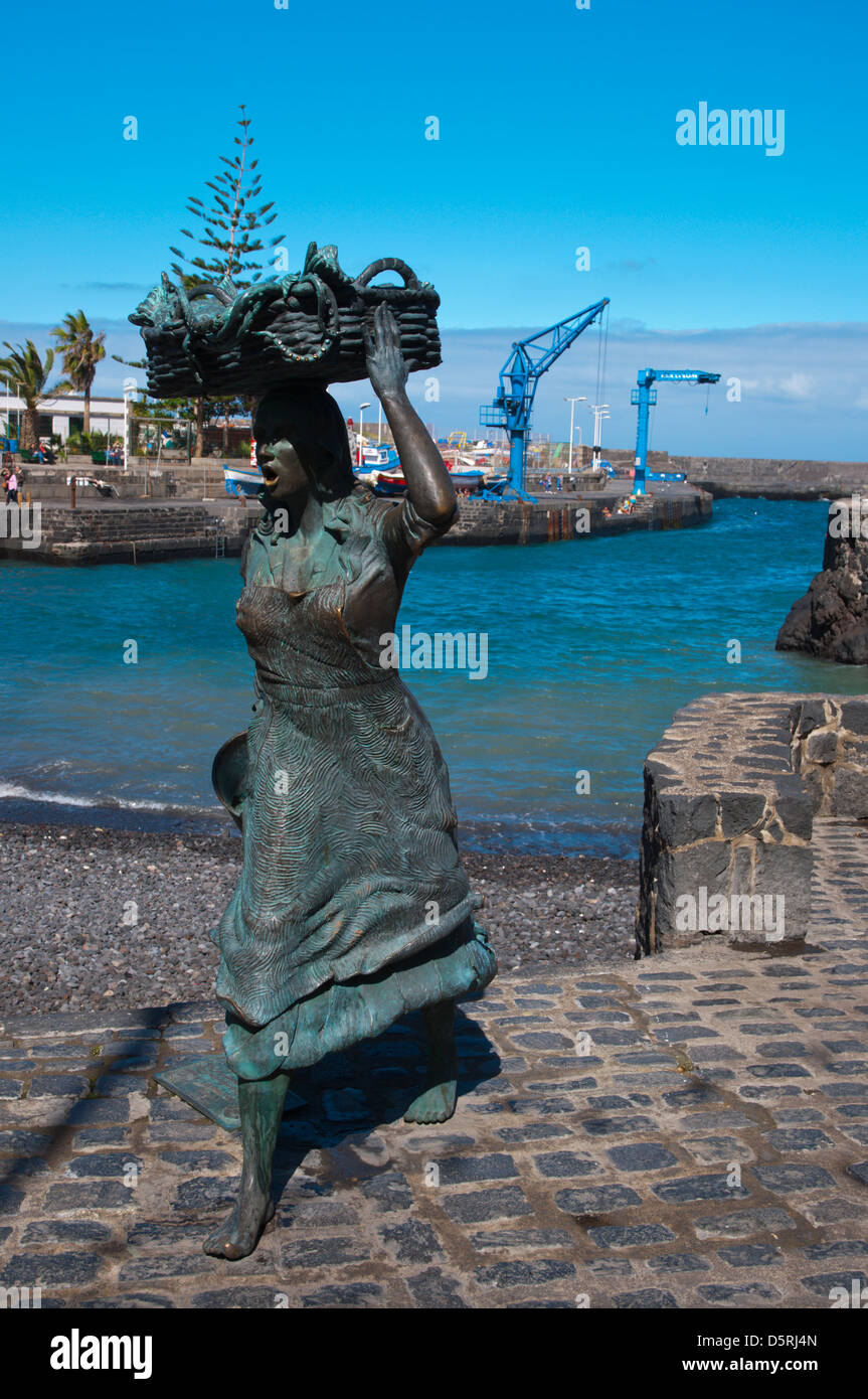 Muelle Pesquero port area Puerto de la Cruz city Tenerife island the Canary Islands Spain Europe Stock Photo