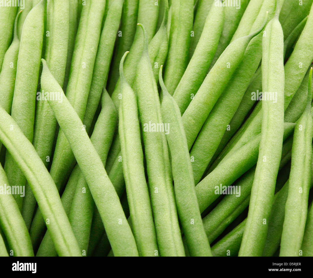 Fresh French Green Beans on white background Stock Photo Alamy