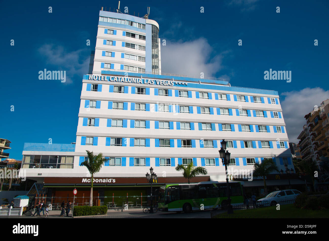 Hotel Catalonia Las Vegas hotel at Plaza Reyes Catolicos square Puerto de  la Cruz city Tenerife island the Canary Islands Spain Stock Photo - Alamy