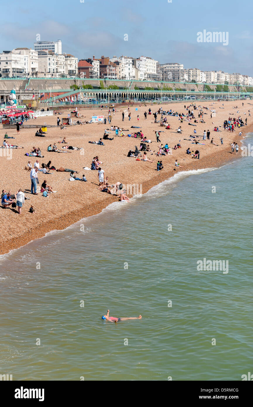 Brighton beach, East Sussex, England, UK Stock Photo