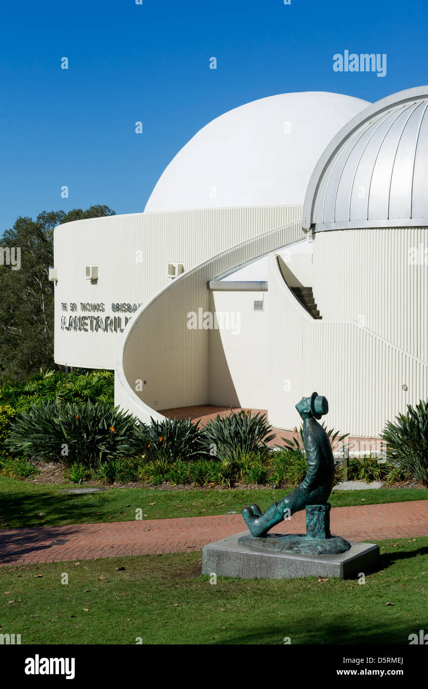 Statue of Konstantin Tsiolkovsky at Sir Thomas Brisbane Planetarium, Brisbane Botanic gardens, Australia Stock Photo