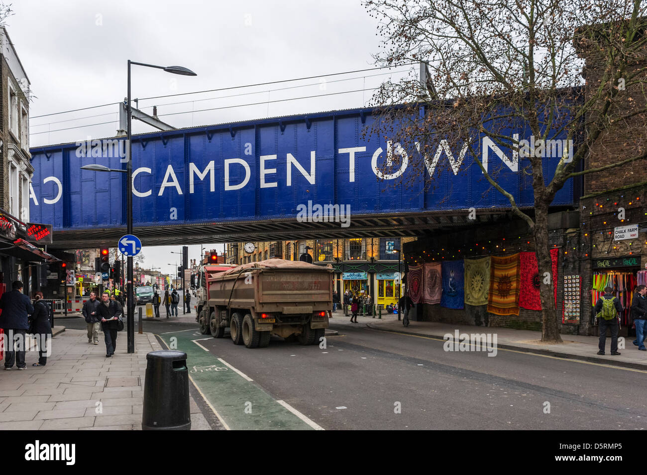 The railway bridge over Chalk Farm Rd in Camden Town, London, UK Stock Photo