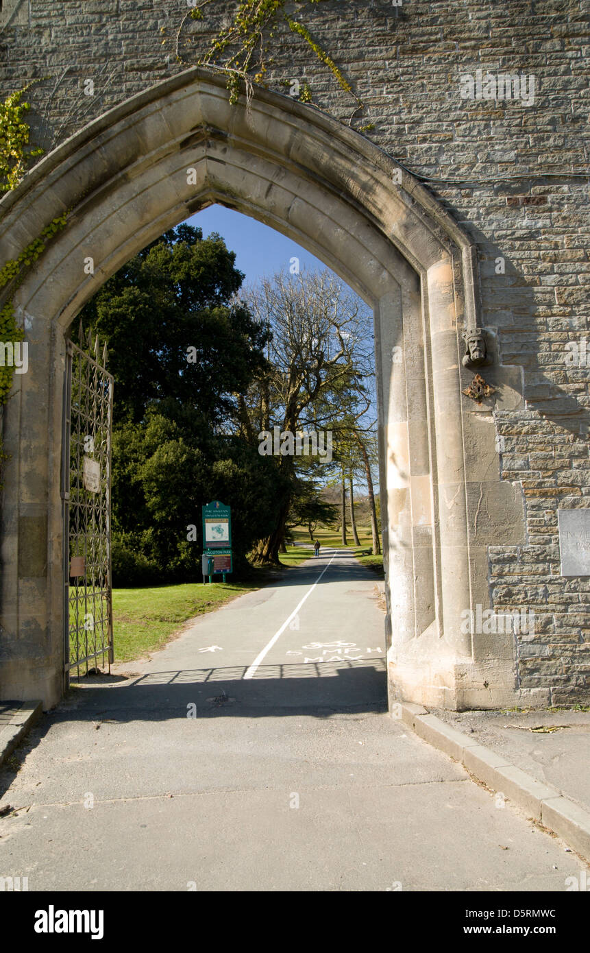 entrance to singleton park, swansea, south wales Stock Photo Alamy