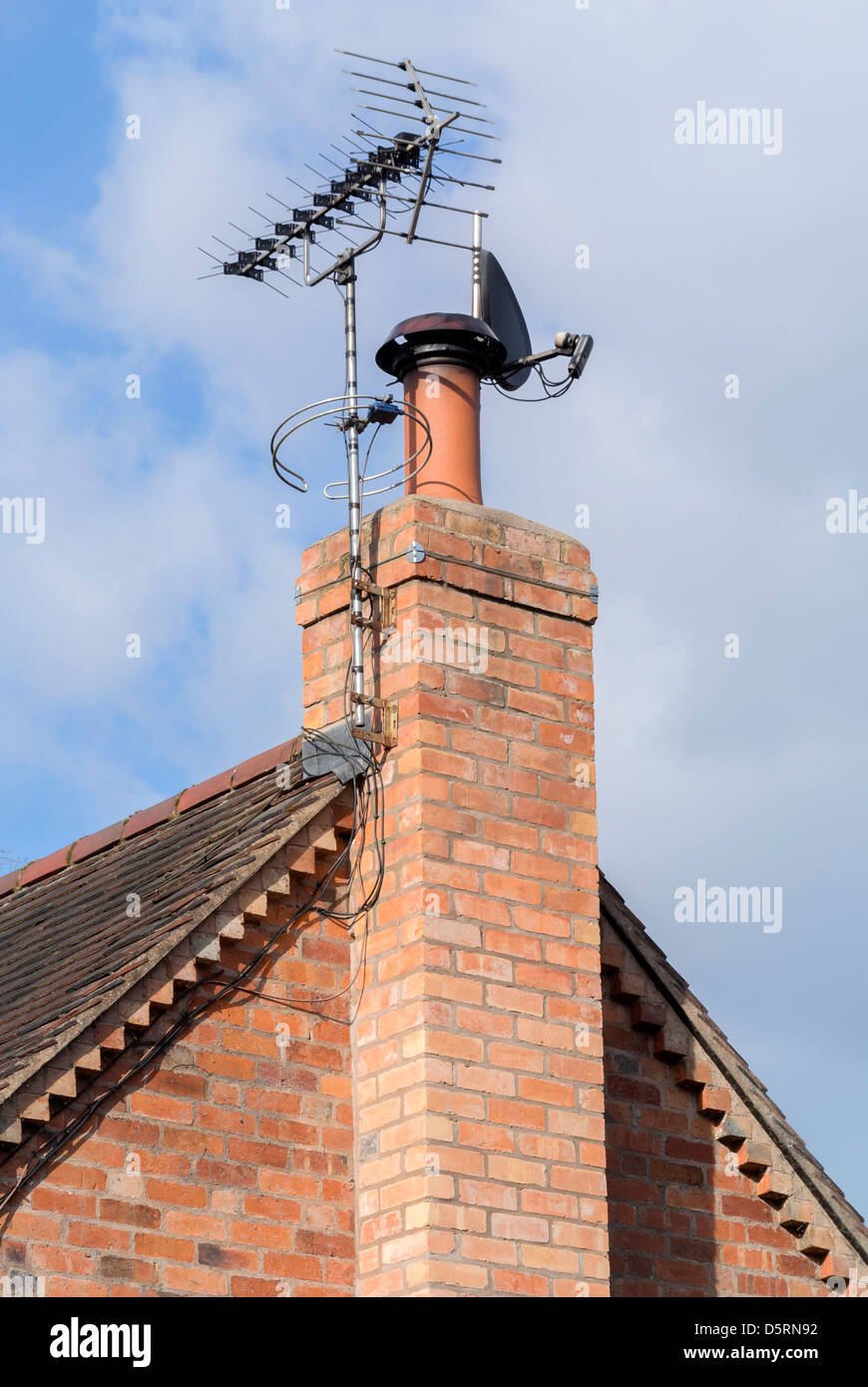 satellite dish tv arial blue sky receiver digital high definition