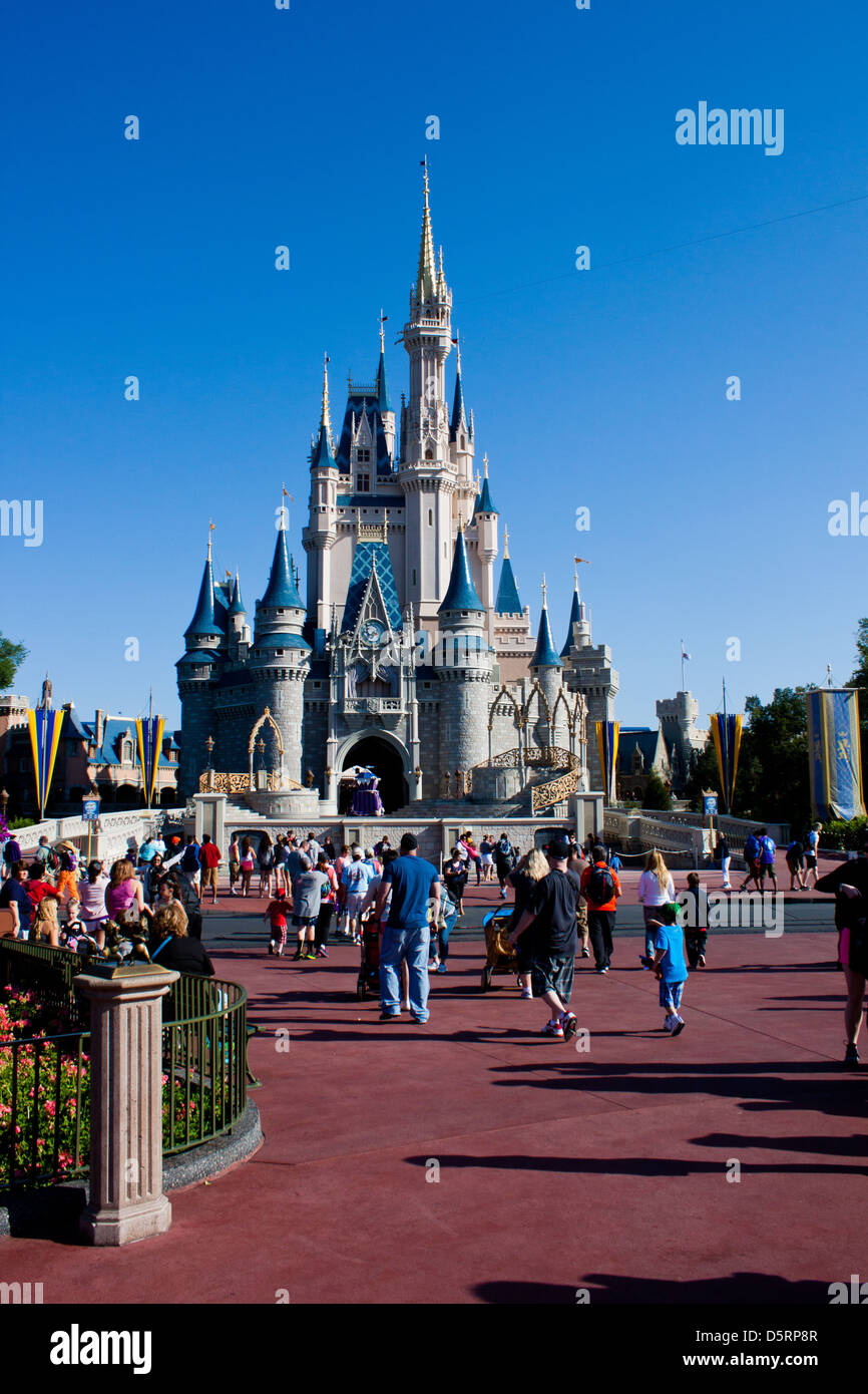 Cinderella's Castle, Magic Kingdom, Disney World Stock Photo