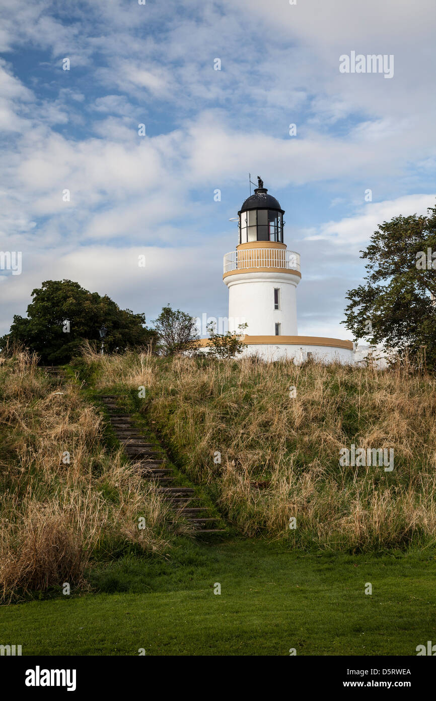 Stevenson Lighthouse at Cromarty on the Black Isle in Scotland. Stock Photo
