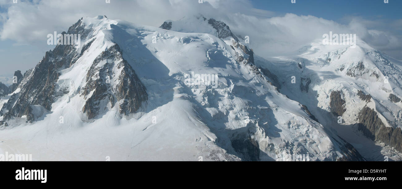 Chamonix, France, a fine art panoramic image of the stunning Mont Blanc ...
