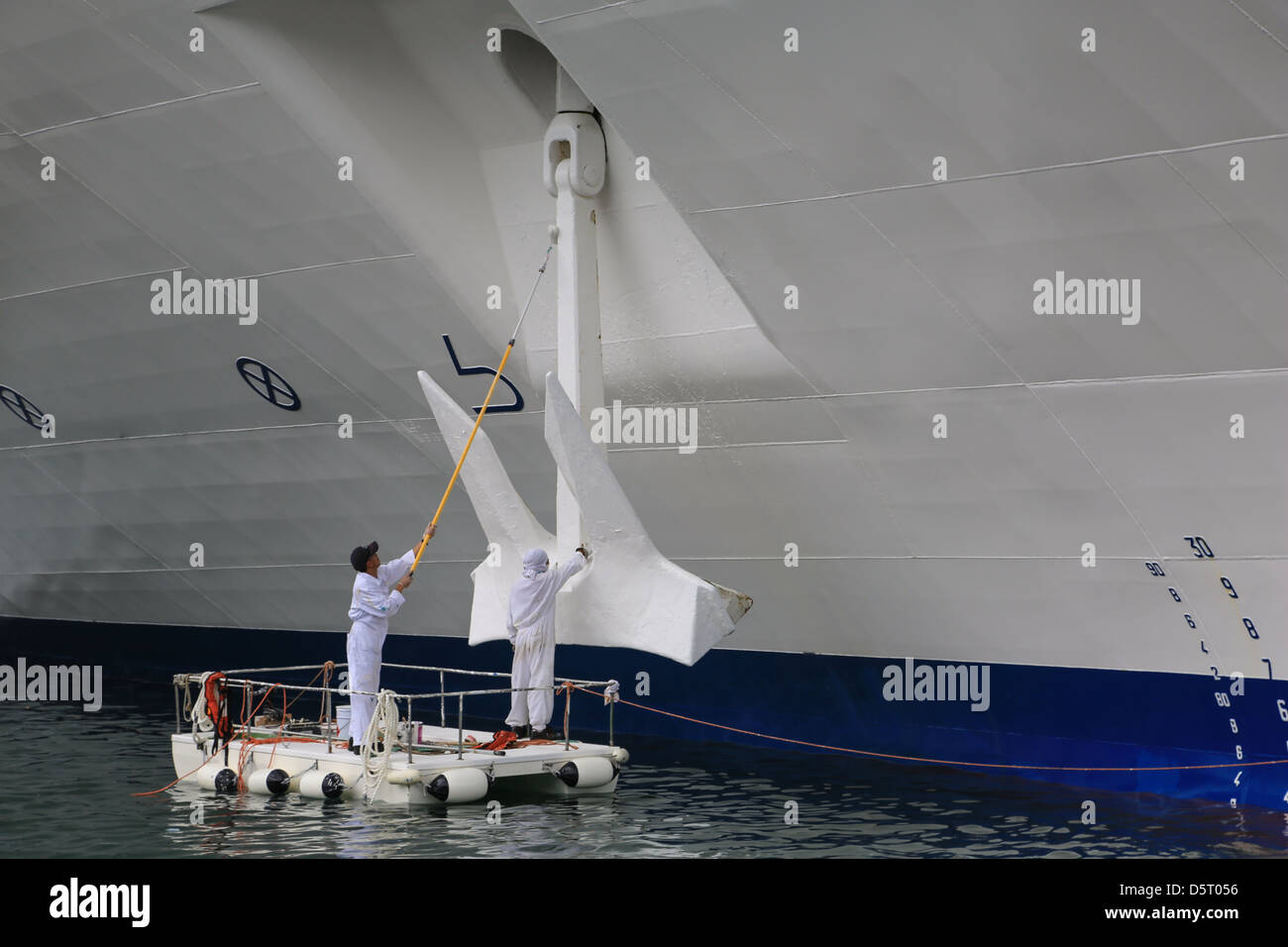 The starboard starboard side bow of the Oceana cruise ship P&O Cruises,  docked at port. Europe Stock Photo - Alamy