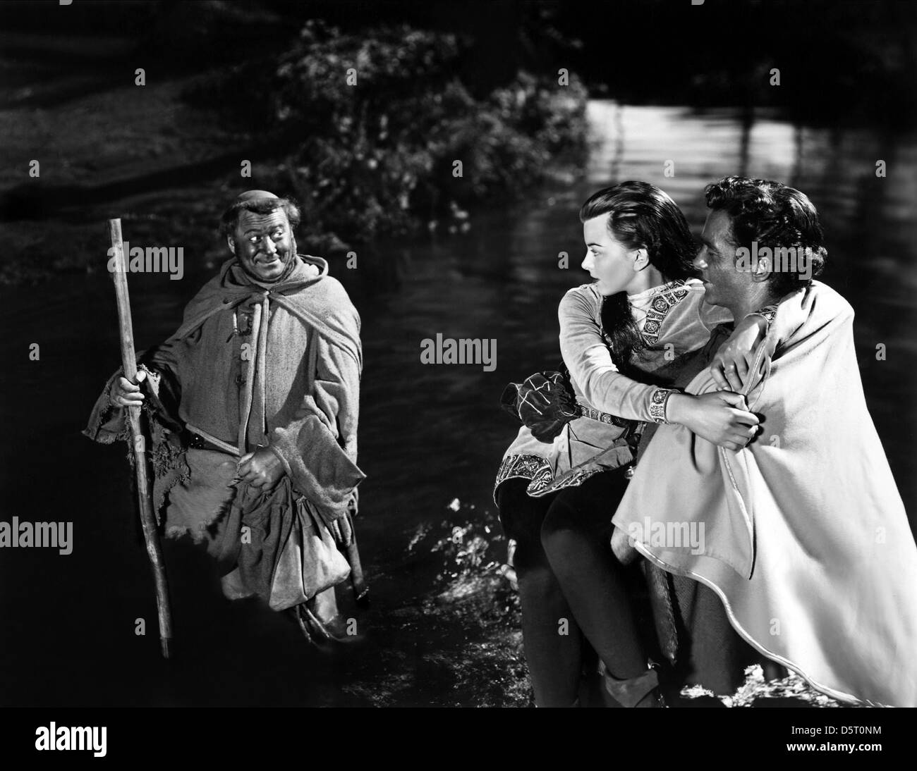 JAMES HAYTER, JOAN RICE, RICHARD TODD, THE STORY OF ROBIN HOOD AND HIS MERRIE MEN, 1952 Stock Photo