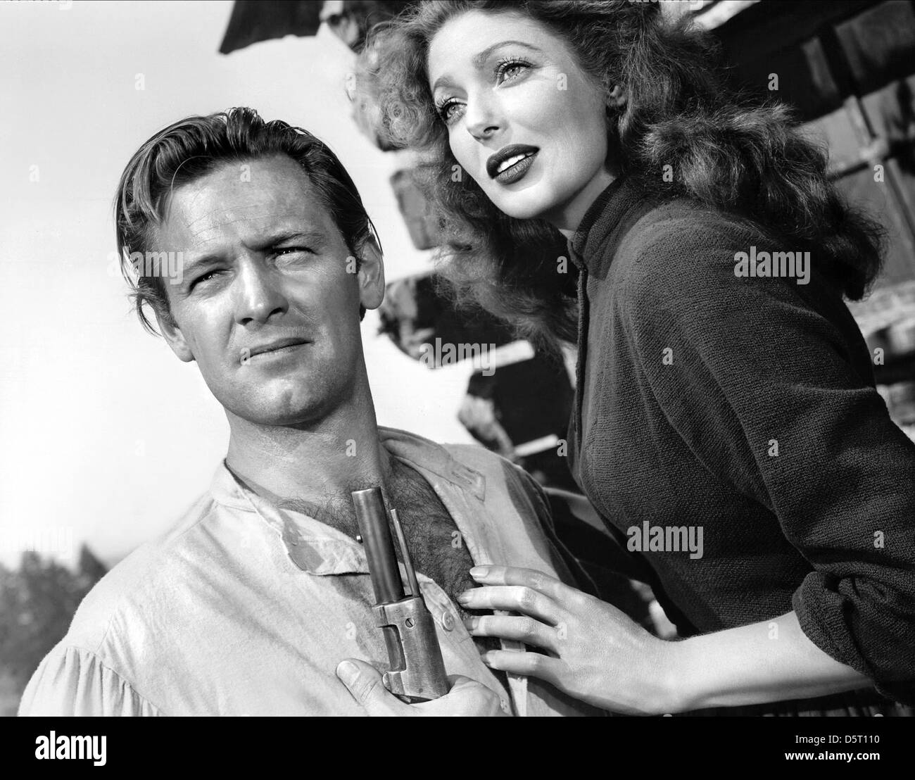 WILLIAM HOLDEN, LORETTA YOUNG, RACHEL AND THE STRANGER, 1948 Stock Photo