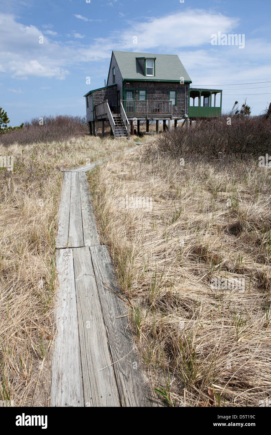 A Beach house at Duxbury Beach, Massachusetts, USA Stock Photo Alamy