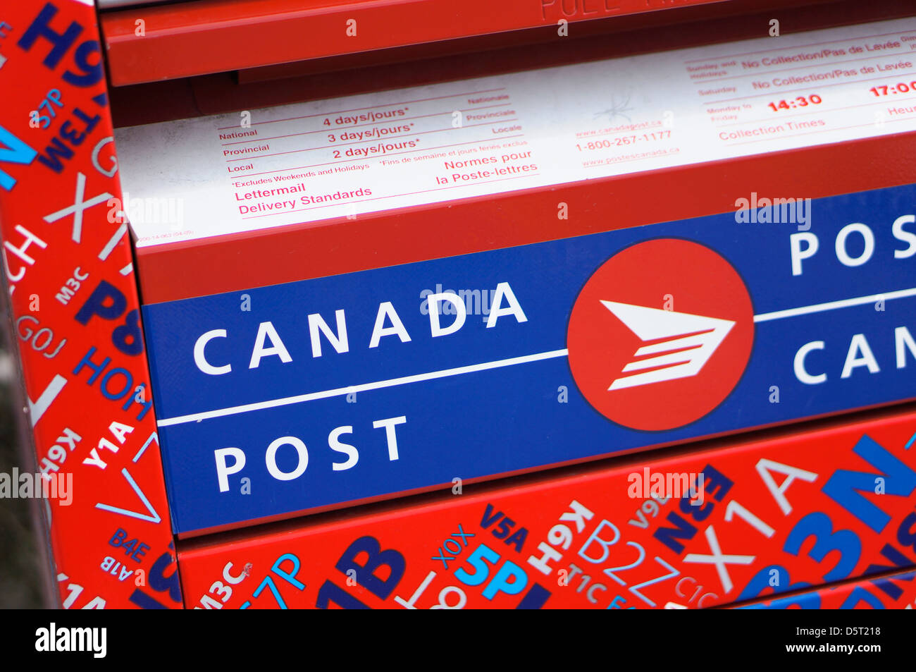 Canada Post Letterbox, Closeup Stock Photo Alamy