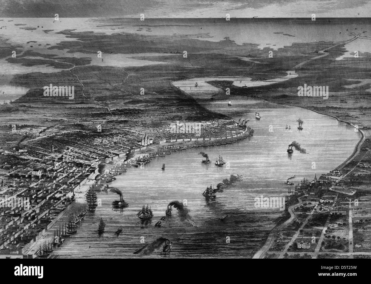 New Orleans, Louisiana and its vicinity. 1863 Stock Photo Alamy