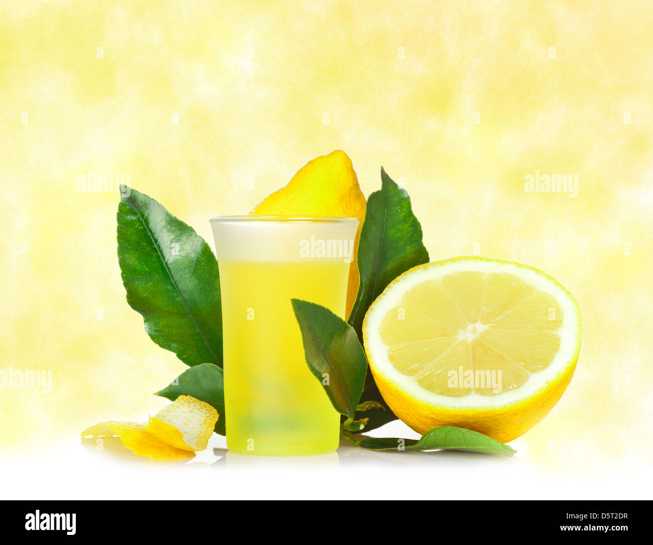 Italian alcoholic beverage - Limoncello Stock Photo