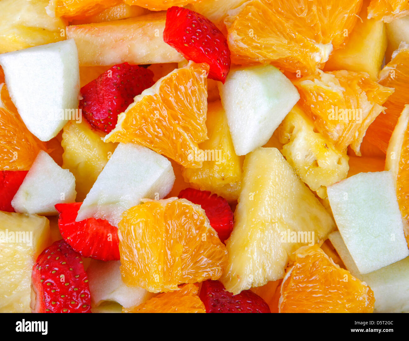 Mixed salad of fresh fruit Stock Photo